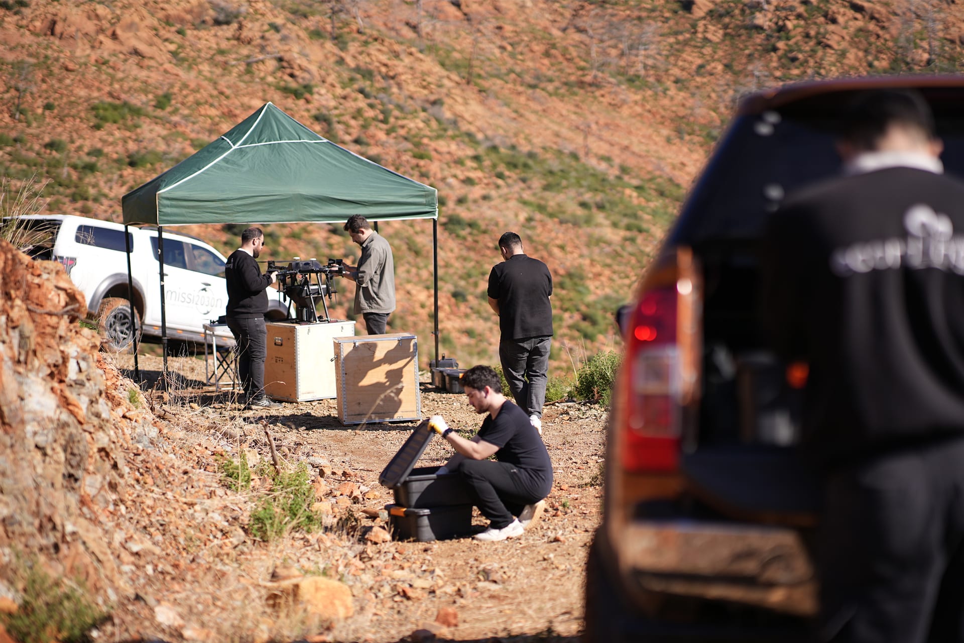 Field station during a planting operation