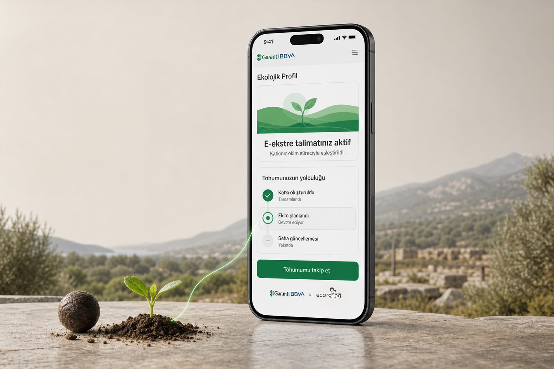 Garanti BBVA katkı ekranı örneği