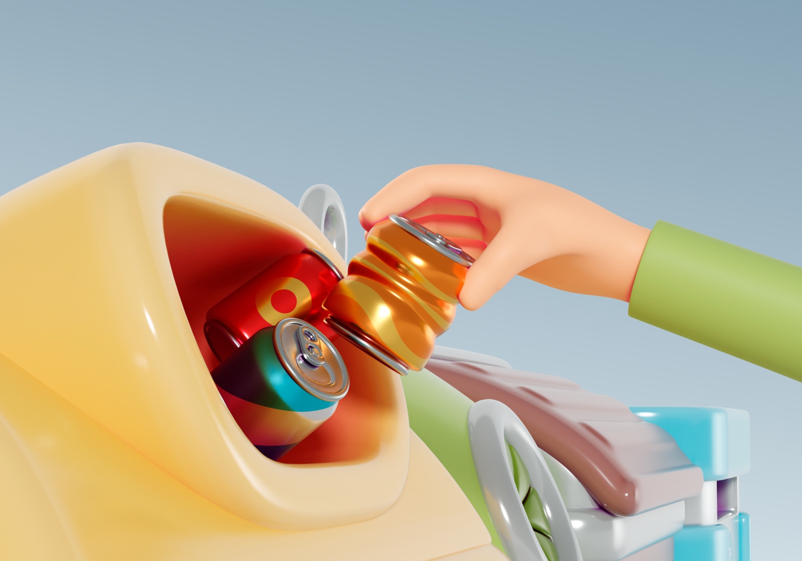Returning beverage containers through a deposit return system