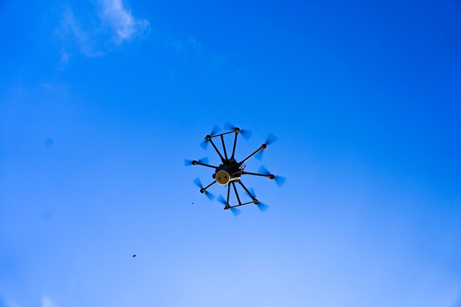 ecoDrone performing autonomous aerial seeding for ecosystem restoration
