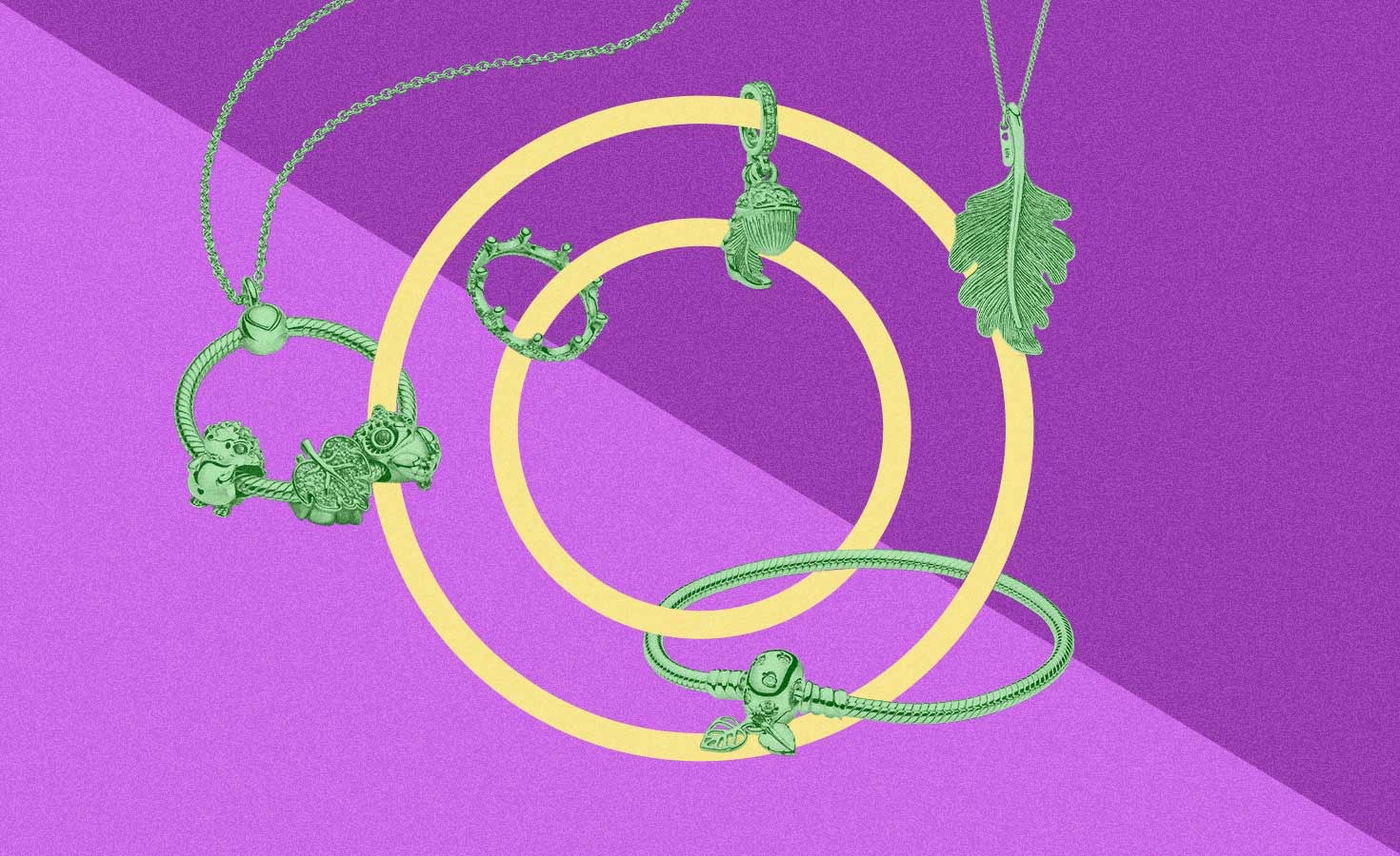 Pandora jewelry crafted from recycled silver and gold
